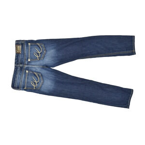 Express Skinny Low Rise Women's Blue Jeans Size 4S Cotton Blend